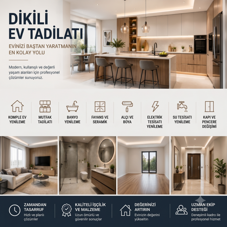 Dikili Ev Tadilatı: Evinizi Baştan Yaratmanın En Kolay Yolu